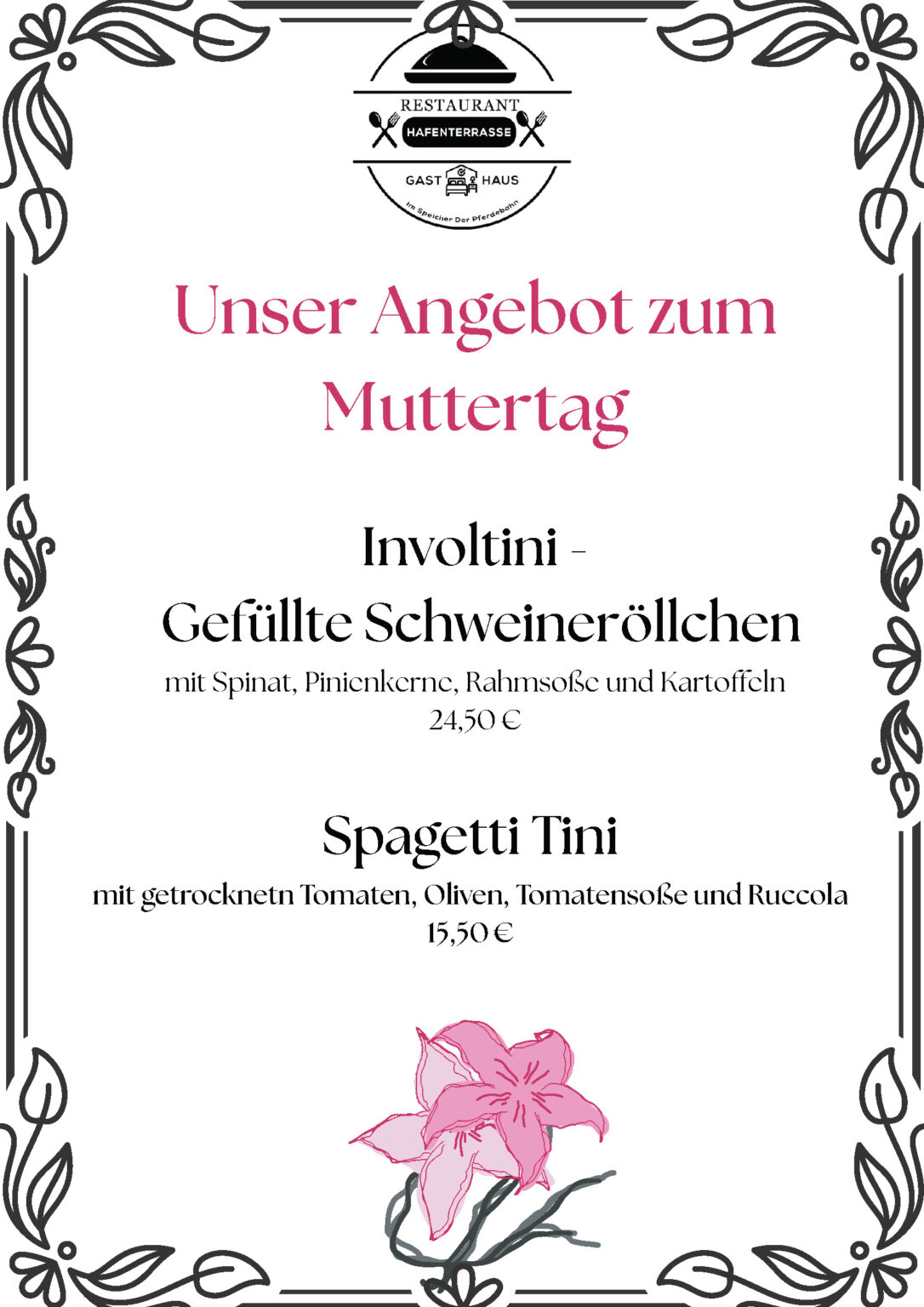 Unser Angebot zum Muttertag